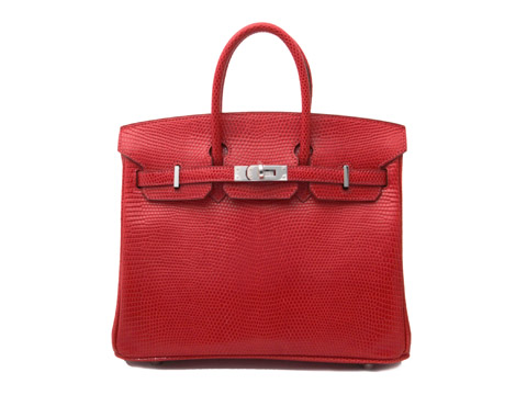 バーキン25 リザード ルージュエキゾチック シルバー金具 新品