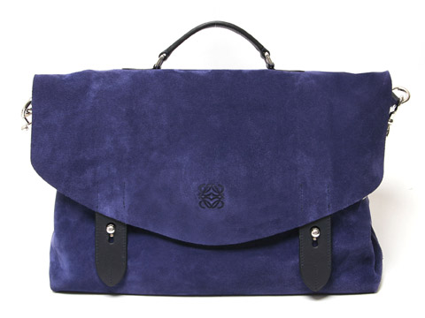 ロエベ】紫色 スエード ショルダーバッグ