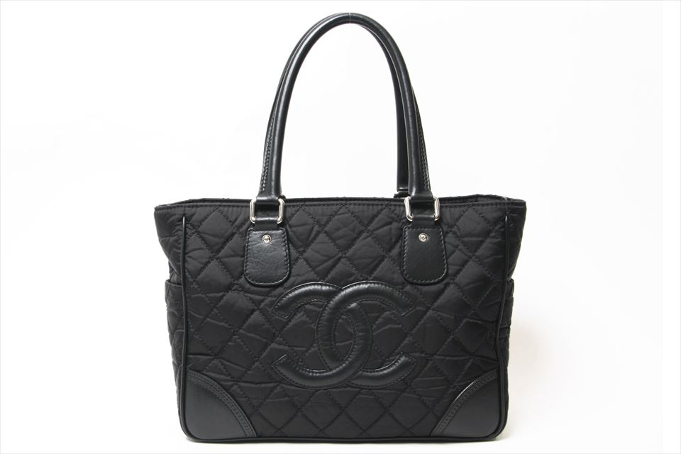 パリ ニューヨークライン キルティング トートバッグ ナイロン/レザー