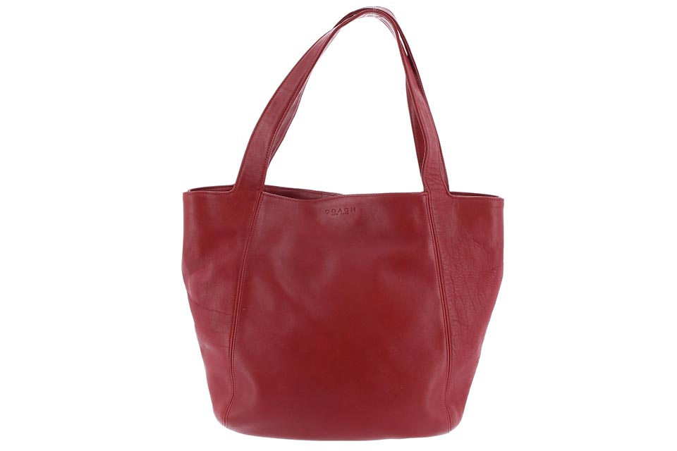 コーチ　レザー レッド バッグ COACH コーチ ショルダーバッグ レザー 2way トートバッグ