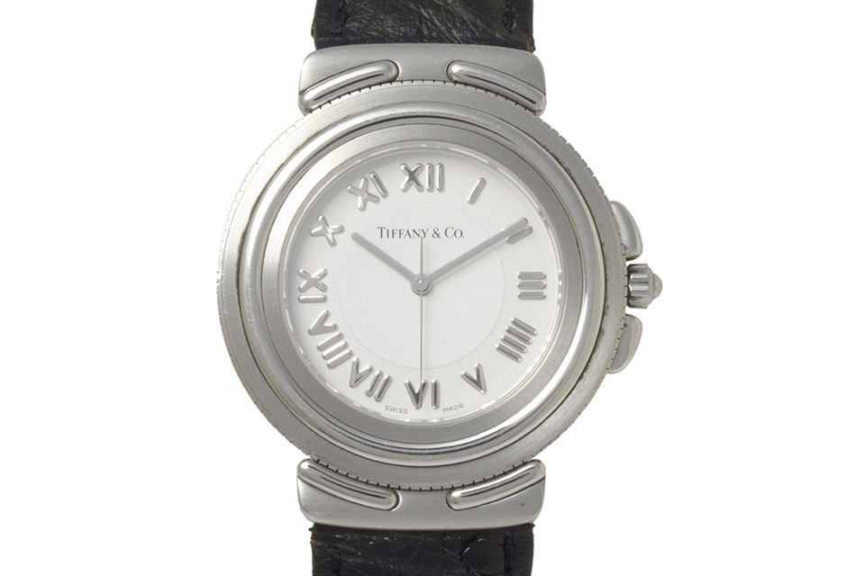 ワニ革ベルト◇ティファニー ステンレス M081 インタリオ 腕時計 シルバー ワニ革ベルト◇ティファニー シルバー×ステンレス M081 インタリオ 腕時計