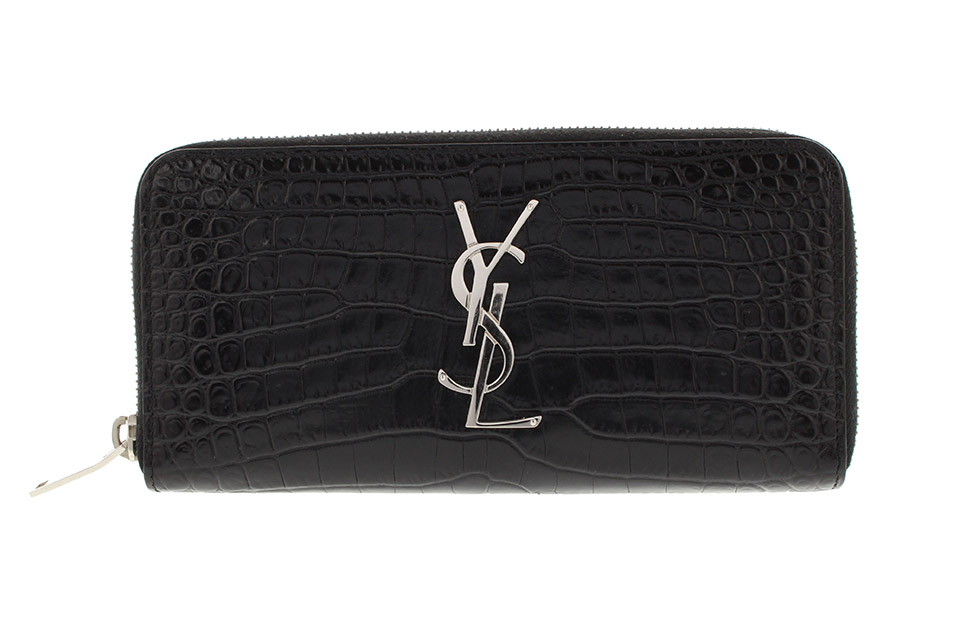 サンローラン 長財布 ラウンドファスナー クロコ押し YSL - 財布