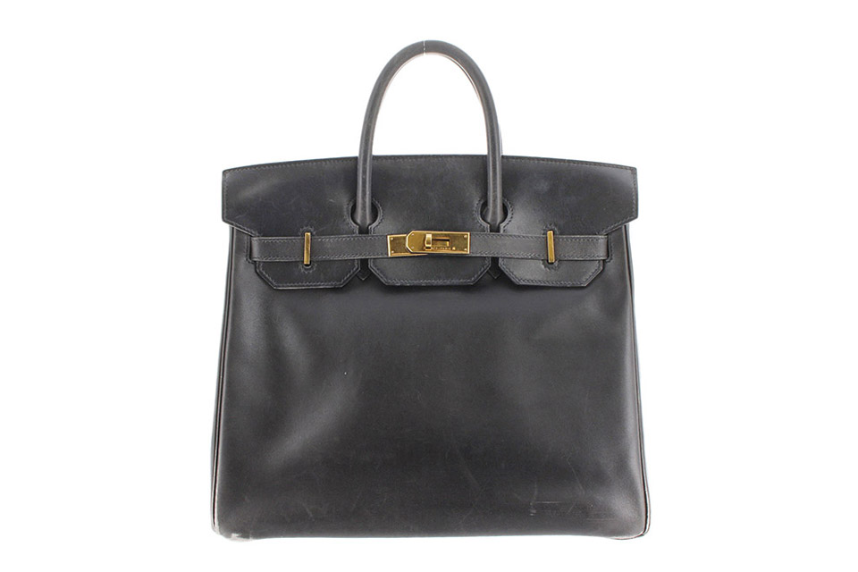 HERMES エルメス オータクロア32 ハンドバッグ ボックスカーフ