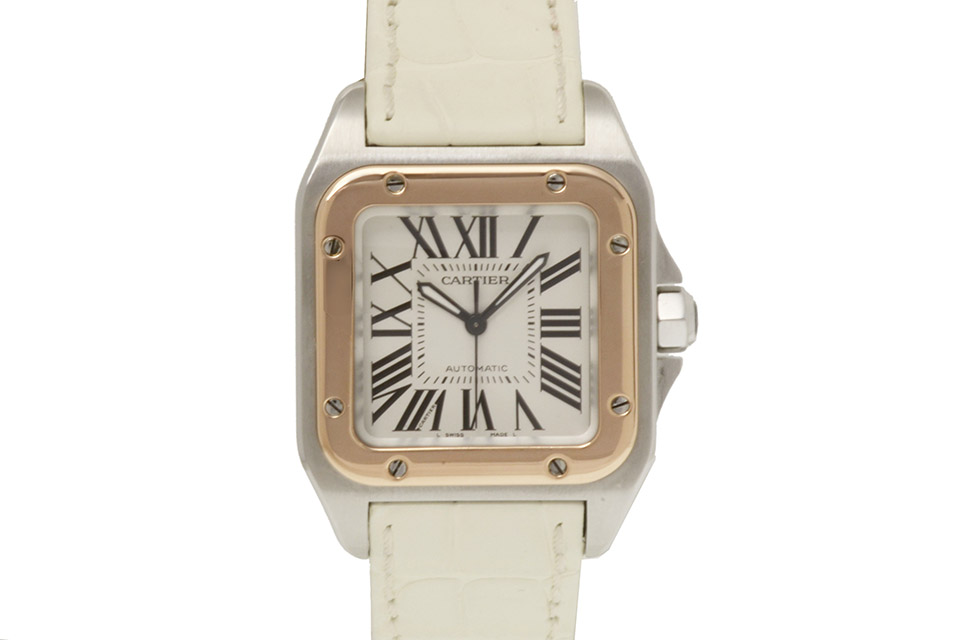 【CARTIER】カルティエ サントス100MM W20107X7 自動巻き ボーイズ_735654