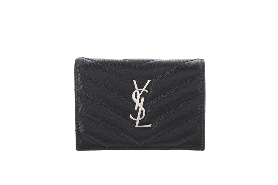 2つ折財布 カードケース レザー 黒 ブラック 504899 新品同様