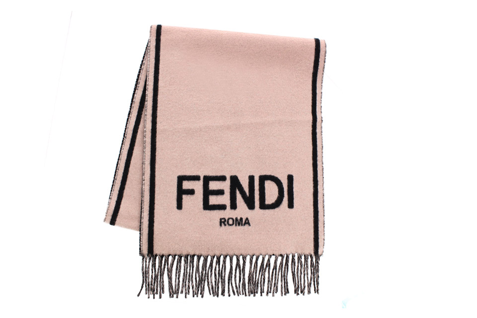 グッドふとんマーク取得 FENDI フェンディ ロゴ マフラー ショール