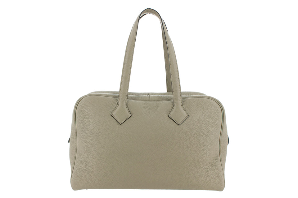 【付属品あり】HERMES ヴィクトリアII35セージ シルバー金具 ヴィクトリア35 トリヨン セージ シルバー金具 X刻印