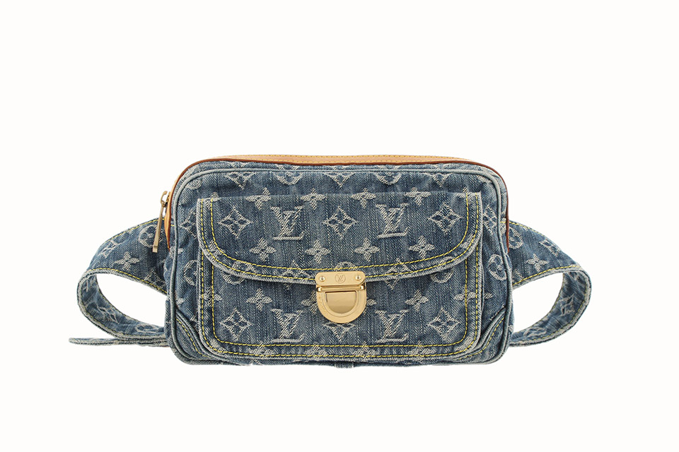 Louis-Vuitton-Monogram-Denim-Bumbag-Waist-Bag-Blue-M95347