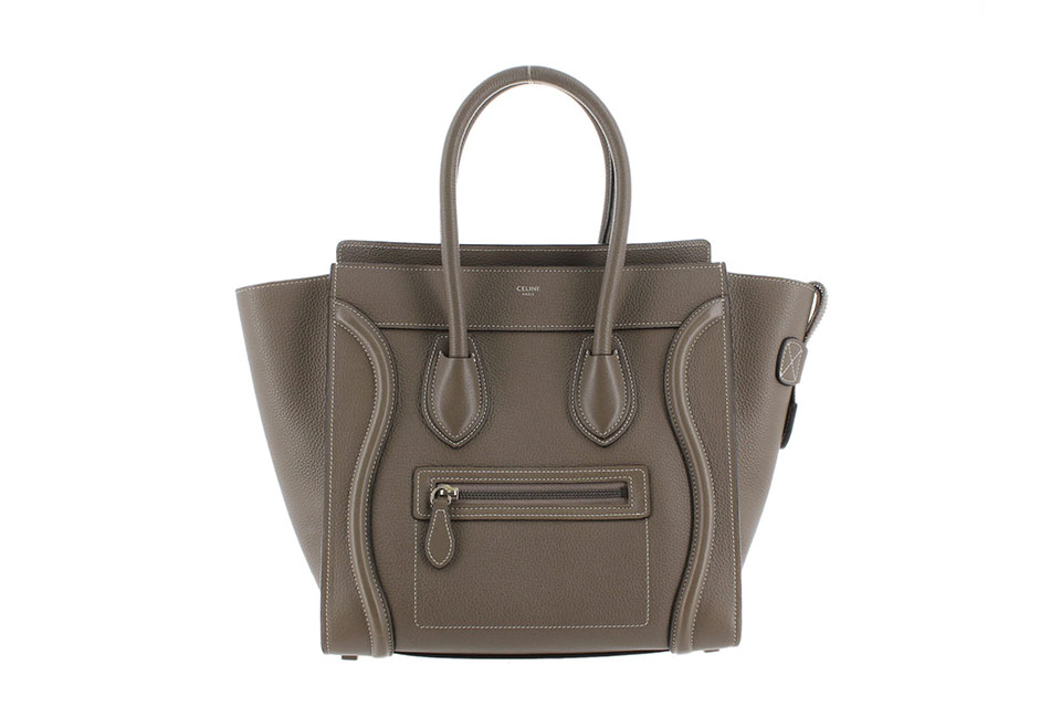 CELINE セリーヌ ラゲージ マイクロ　スリ（グレージュ） CELINE セリーヌ ラゲージ マイクロ スリ グレージュ - メルカリ
