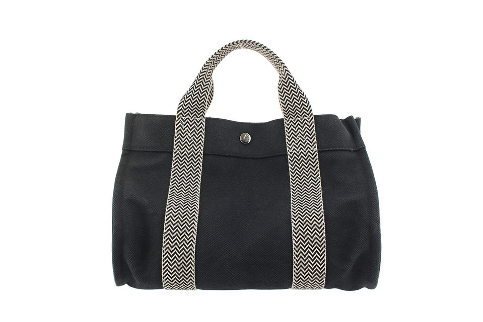 カンヌPM  キャンバス　黒/白　ポーチ付き