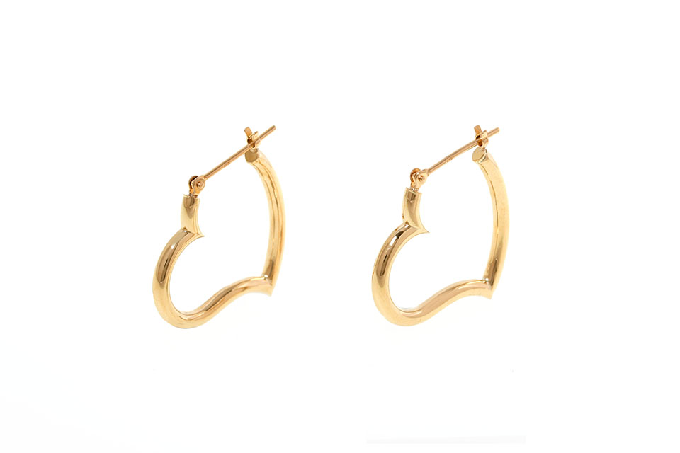 ハートモチーフ　ピアス　K18