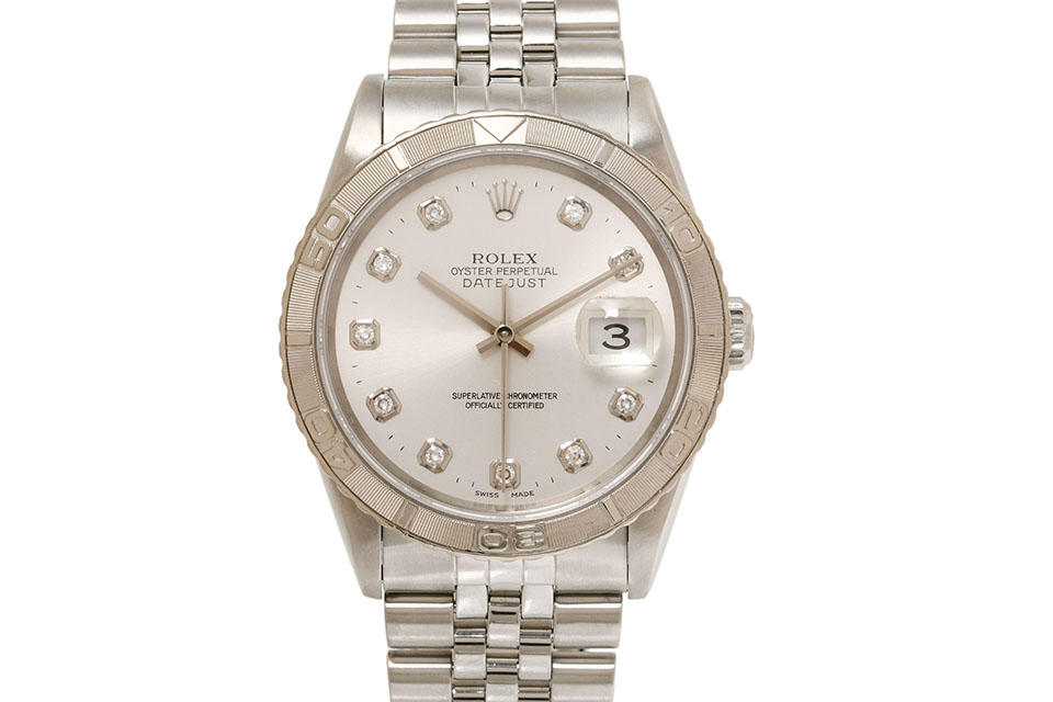 サンダーバード　16264G　SS/WG　10Pダイヤ　シルバー文字盤　A番　メンズ　自動巻