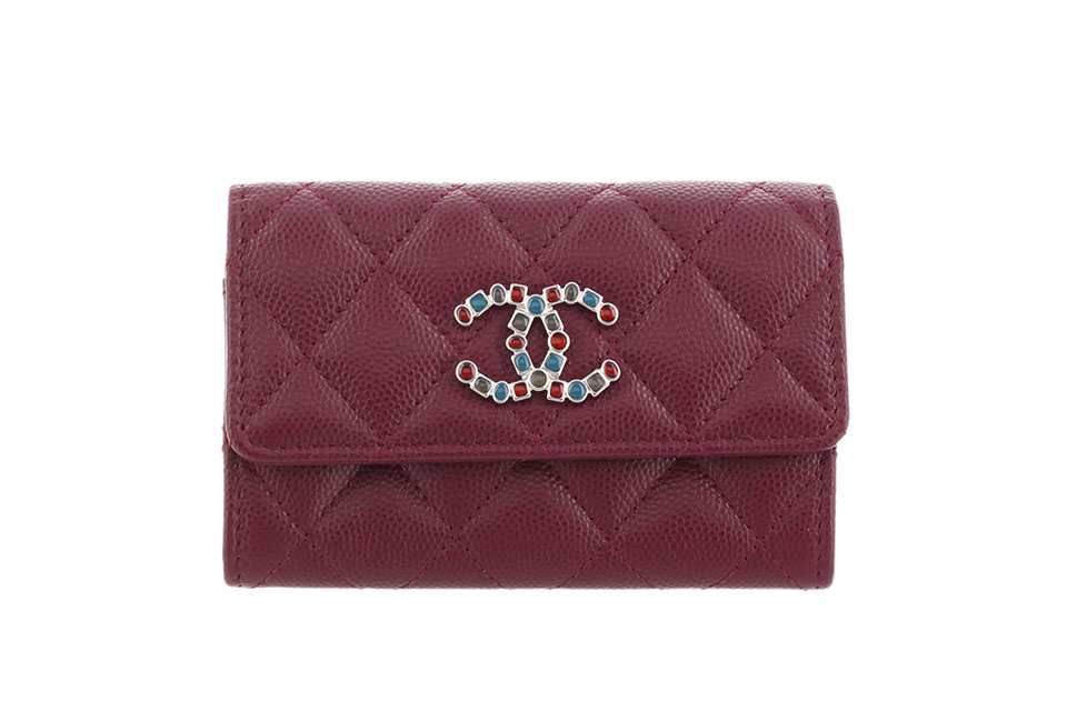 マトラッセ　カードケース　キャビアスキン　ボルドー　新品同様