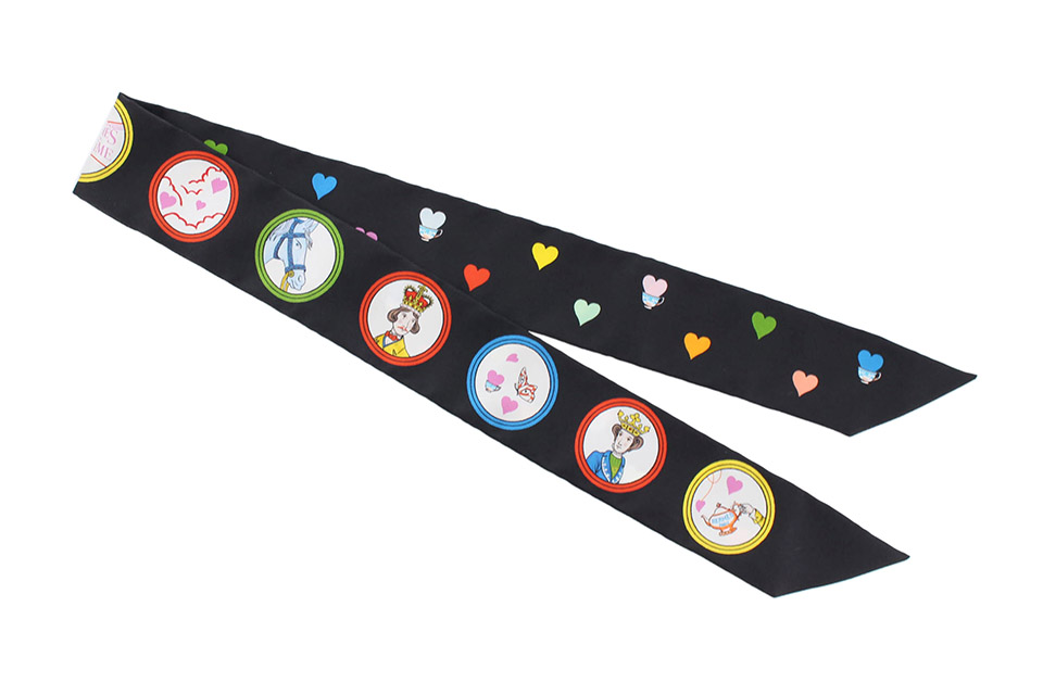 トゥイリー(ツイリー)　ティータイム　シルク　黒/マルチカラー　新品同様