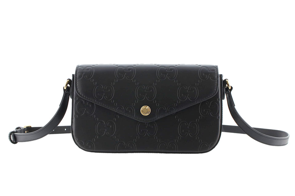 スーパーミニ　レザー　黒　772794　未使用