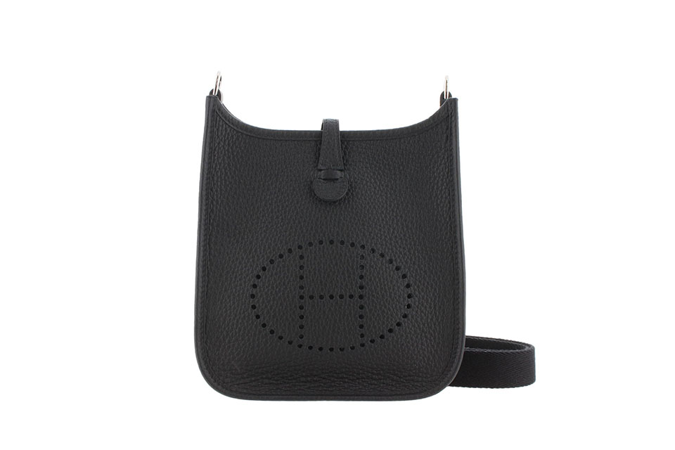 エブリンTPM　ショルダーバッグ　アマゾン　トリヨンクレマンス　黒　ブラック　シルバー金具　K刻印　新品