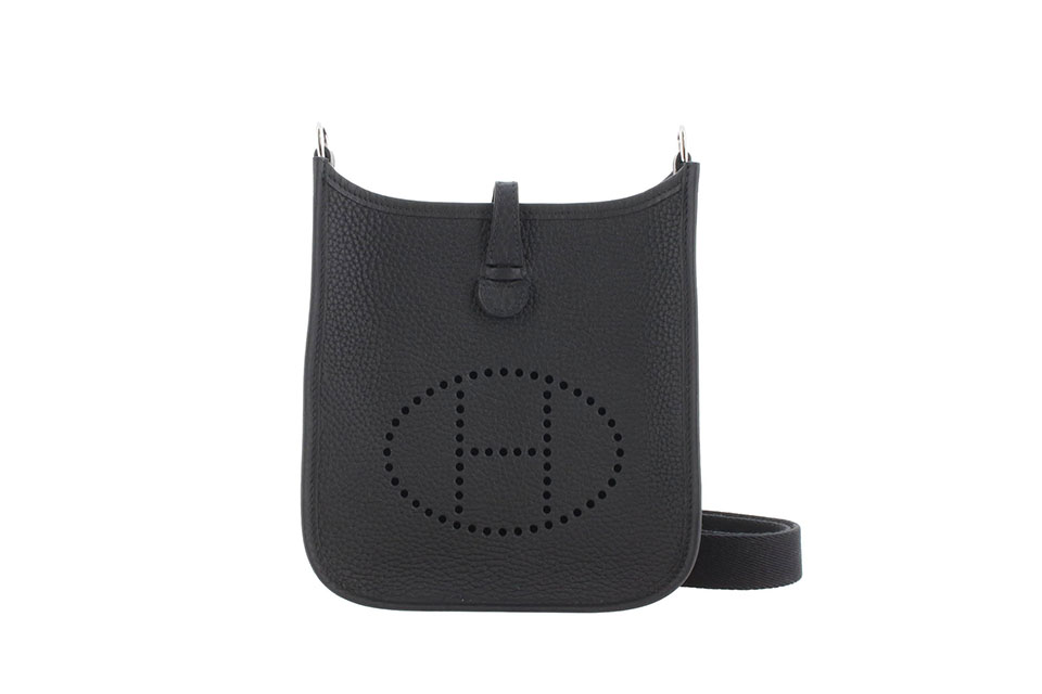 エブリンTPM　ショルダーバッグ　アマゾン　トリヨンクレマンス　黒　ブラック　シルバー金具　K刻印　新品