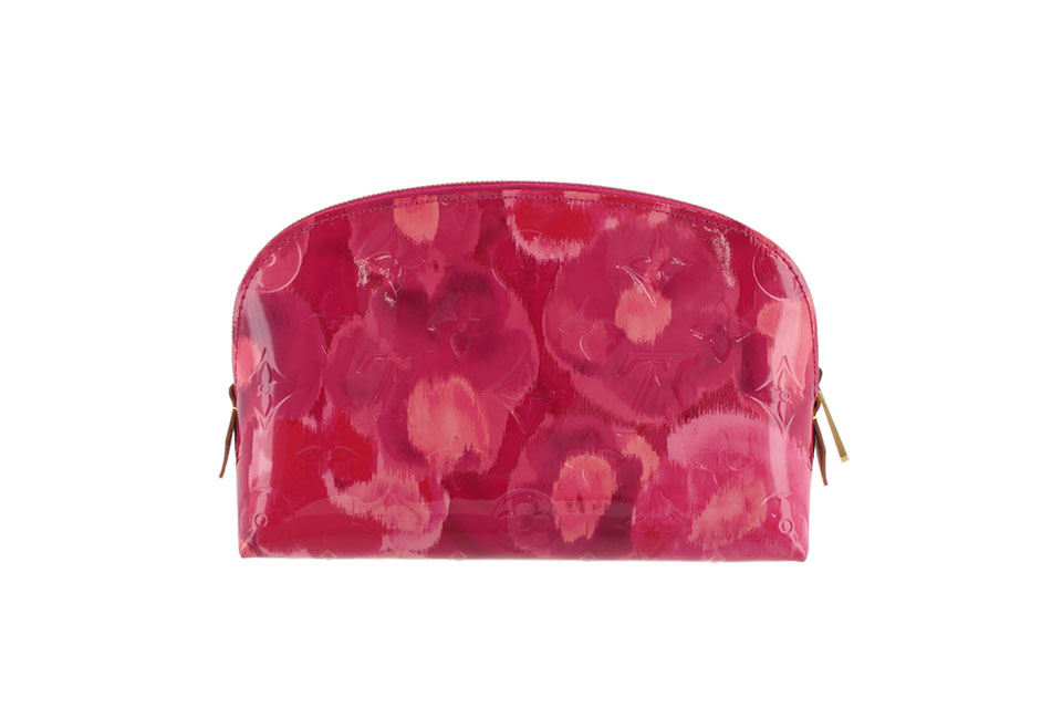 化粧ポーチ　ポシェット・コスメティック　イカットフラワー M90045　新品同様