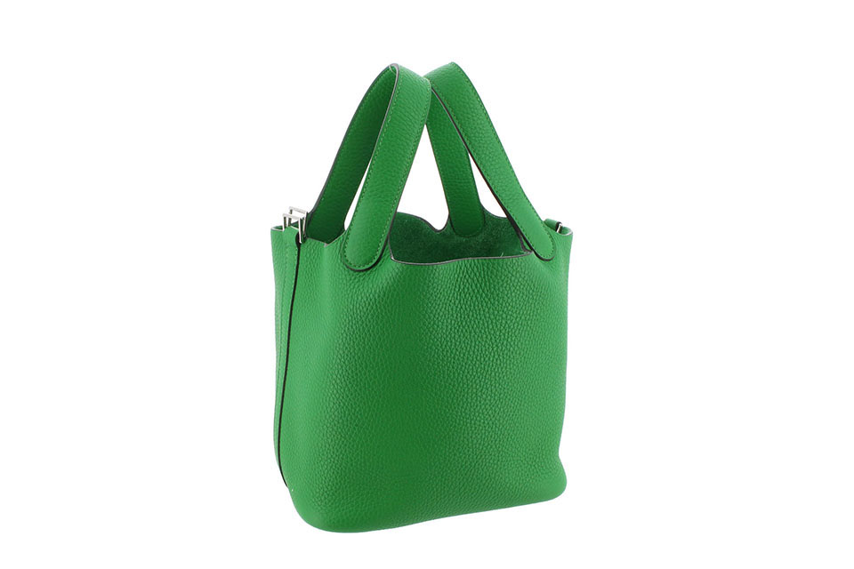 ピコタンロックPM　18　ハンドバッグ　トリヨンクレマンス　バンブー　シルバー金具