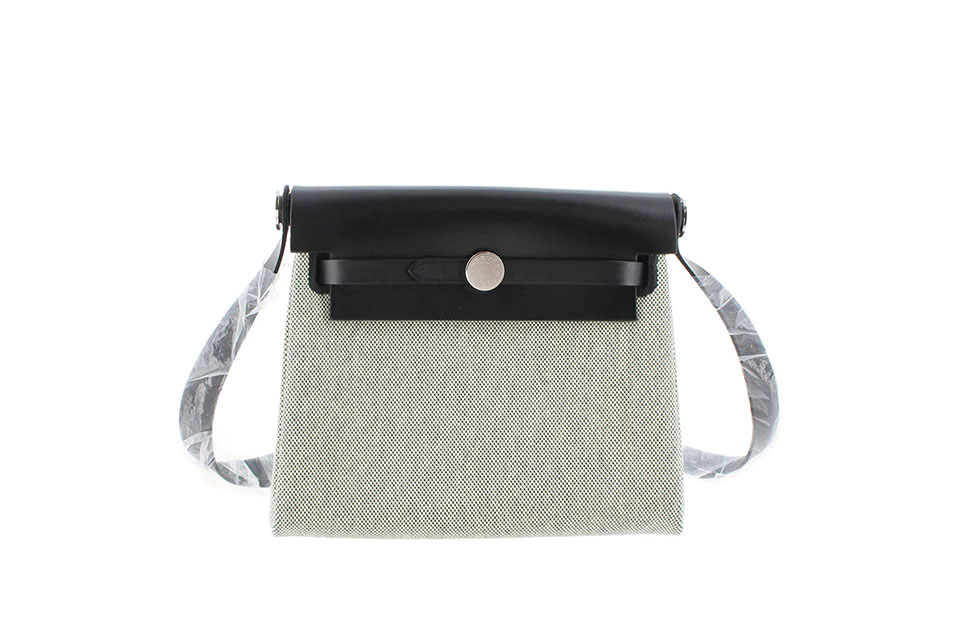 エールバッグジップ　ミニ　20　ヴァッシュハンター/トワルアッシュ　黒/エクリュ/ヴェールモワイヤン　シルバー金具　K刻印　未使用