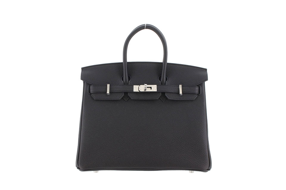 バーキン25　トゴ　黒　ブラック　シルバー金具　K刻印　新品