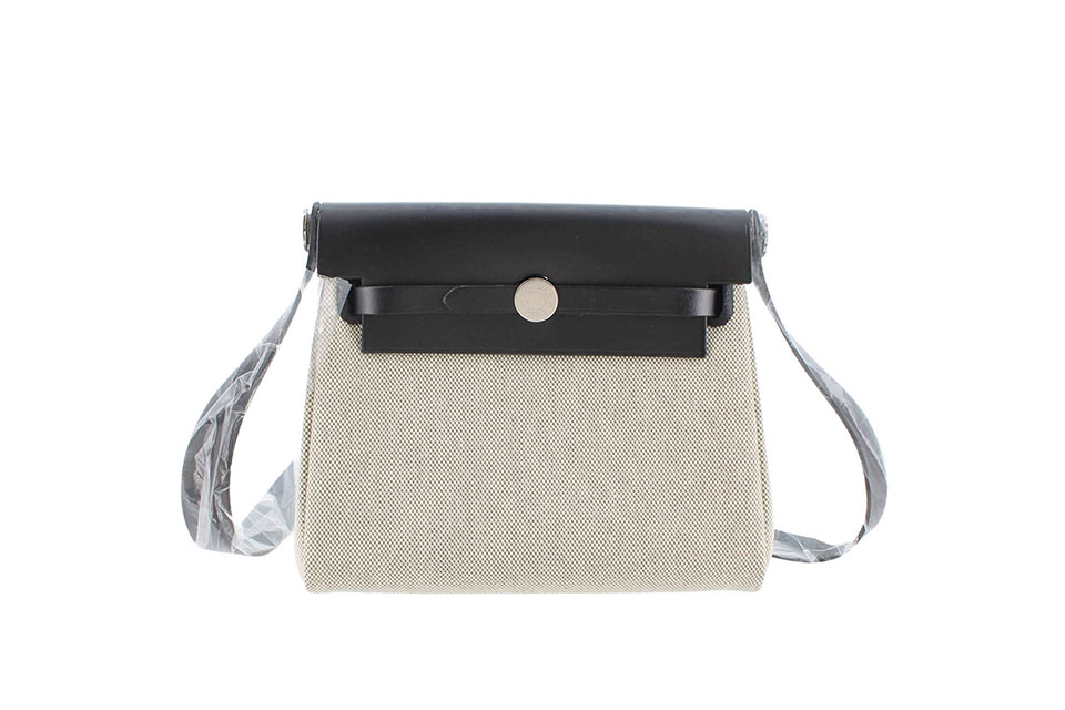 エールバッグジップ　ミニ　20　ヴァッシュハンター/トワルアッシュ　黒/エクリュ　ブラック　シルバー金具　K刻印　新品