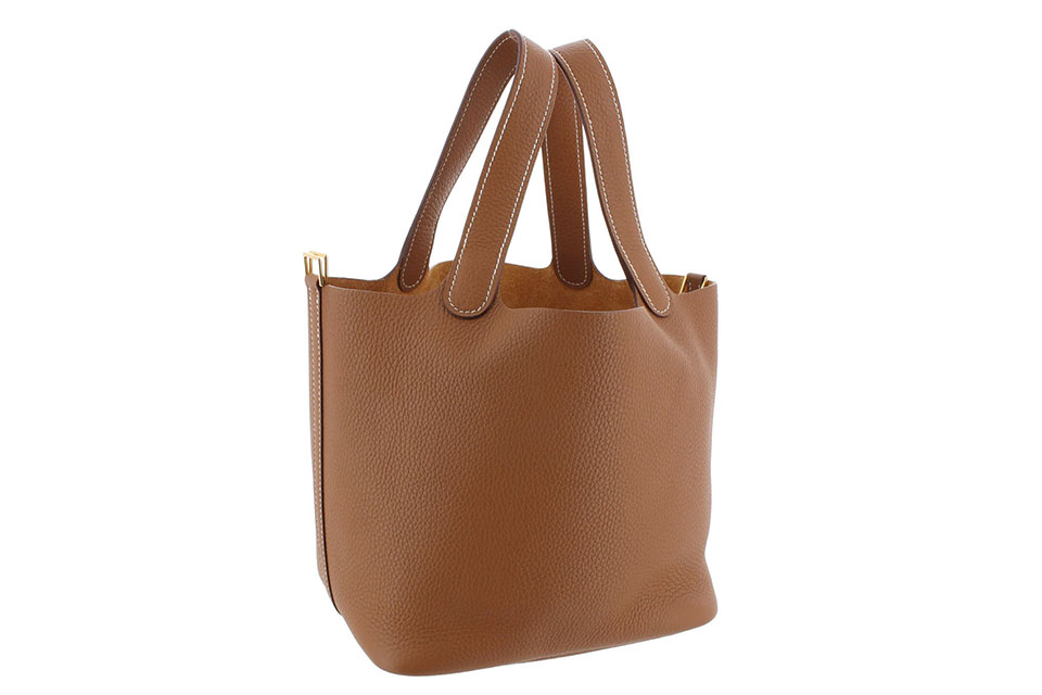 ピコタンロックMM　22　ハンドバッグ　トリヨンクレマンス　ゴールド　ゴールド金具　K刻印