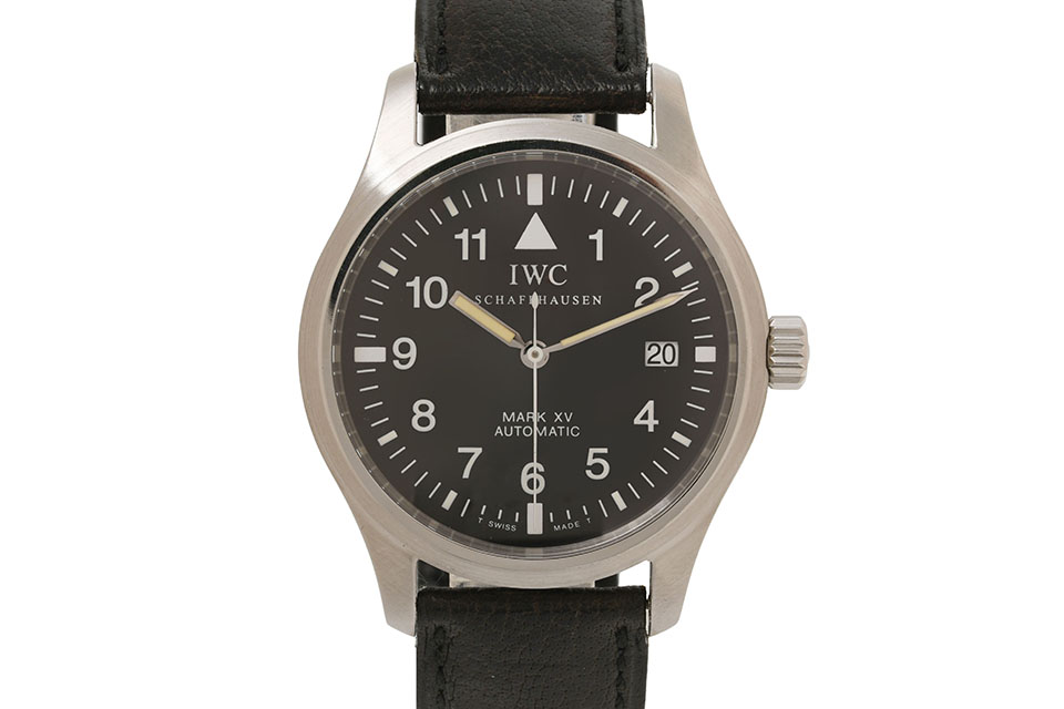 マーク15　パイロットウォッチ　SS/レザー　黒文字盤　IW3253001　メンズ　自動巻