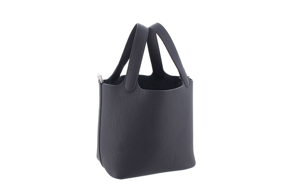 ピコタンロックPM　18　ハンドバッグ　トリヨンクレマンス　キャバン　シルバー金具　K刻印　新品