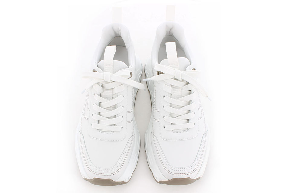 スニーカー　インパルス　レザー　白/エトゥープ　#37　未使用