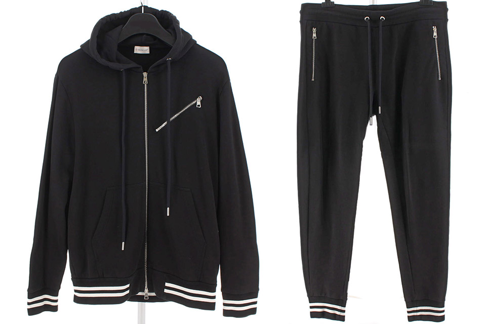 ジップアップ　フーディ　スウェット　上下　黒　メンズXL