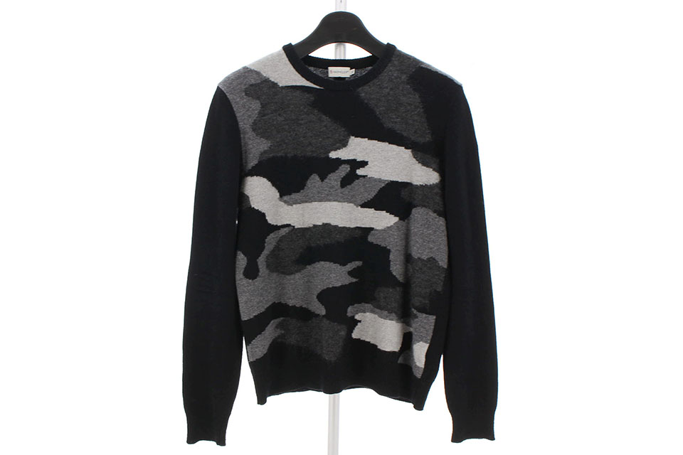 セーター　ロゴ　ウール　ネイビー/白/赤　メンズXL