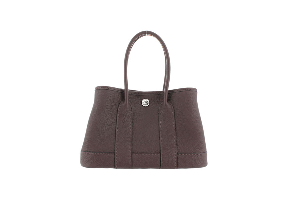 ネオガーデン　23　ガーデンパーティ　ハンドバッグ　トゴ　ショコラ　シルバー金具　K刻印　新品