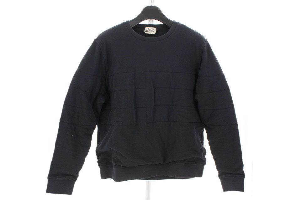 スウェット　トレーナー　キルティング　黒　メンズXXL