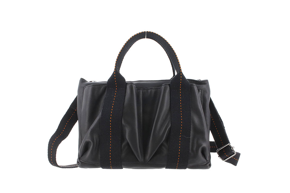 キャラバンホリゾンタルPM　2WAYショルダー　ヴォーデルマ/キャンバス　黒　ブラック