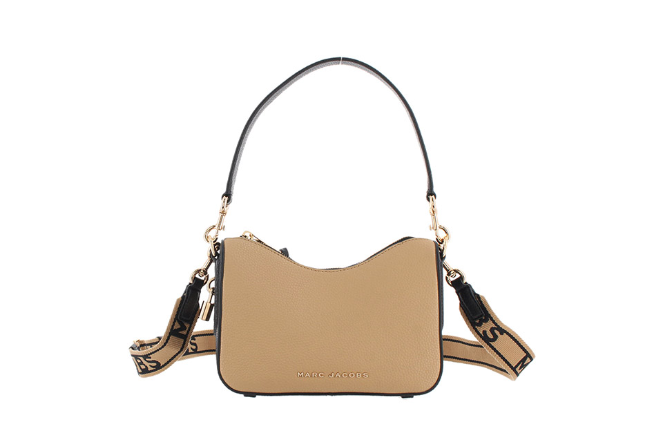 2WAYショルダーバッグ　レザー　ベージュ/黒　新品同様