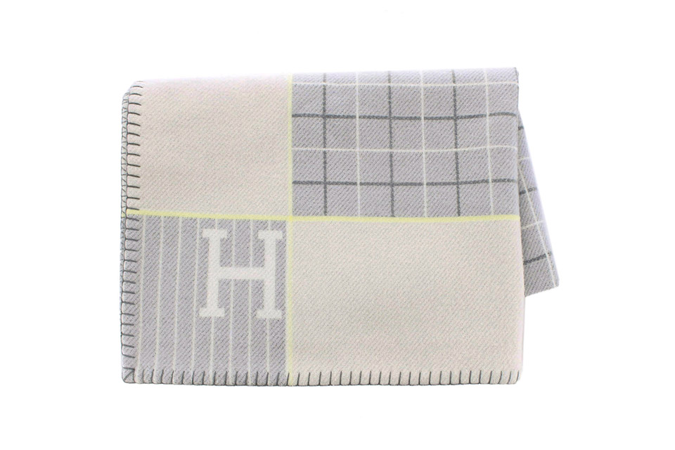 ブランケット　ナチュラル/グレー/イエロー