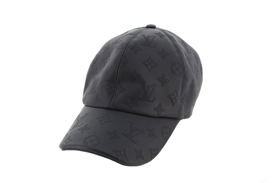 シャドウレザー　キャップ　帽子　レザー　黒　M76985