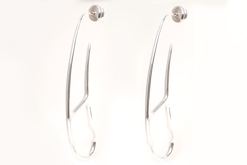 シェーヌダンクル　パンク　ツイスト　ピアス　シルバー925　未使用