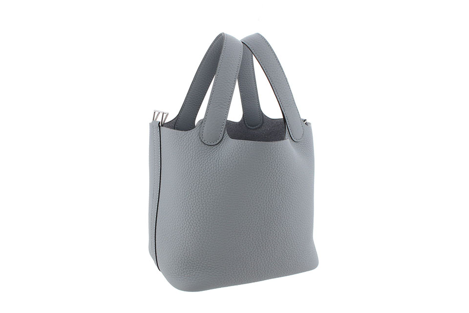 ピコタンロックPM　18　ハンドバッグ　トリヨンクレマンス　グリパンタン　シルバー金具　K刻印　新品