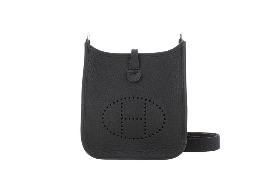 エブリンTPM　ショルダーバッグ　アマゾン　トリヨンクレマンス　黒　ブラック　シルバー金具　K刻印　新品