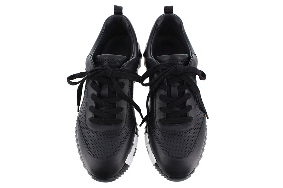 スニーカー　バウンシング　レザー　黒/白　#41　未使用