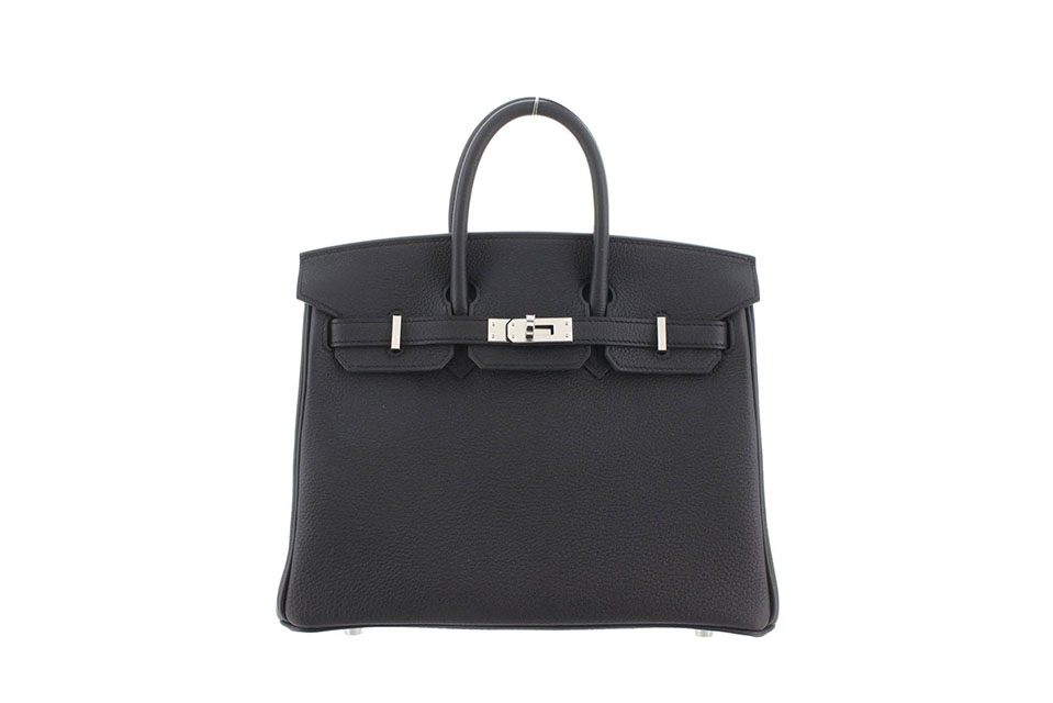 バーキン25　トゴ　黒　ブラック　シルバー金具　G刻印　新品