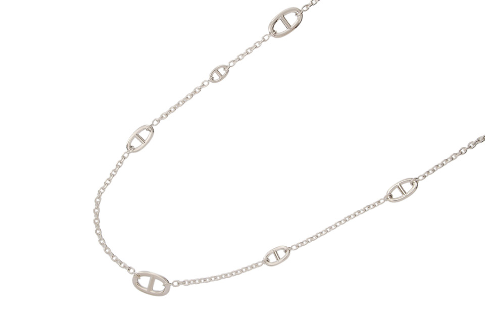 シェーヌダンクル　ロングネックレス　ファランドール　80cm シルバー925　未使用