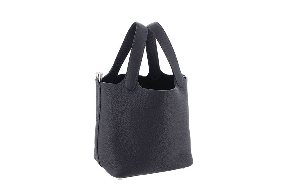 ピコタンロックPM　18　ハンドバッグ　トリヨンクレマンス　キャバン　シルバー金具　G刻印　新品