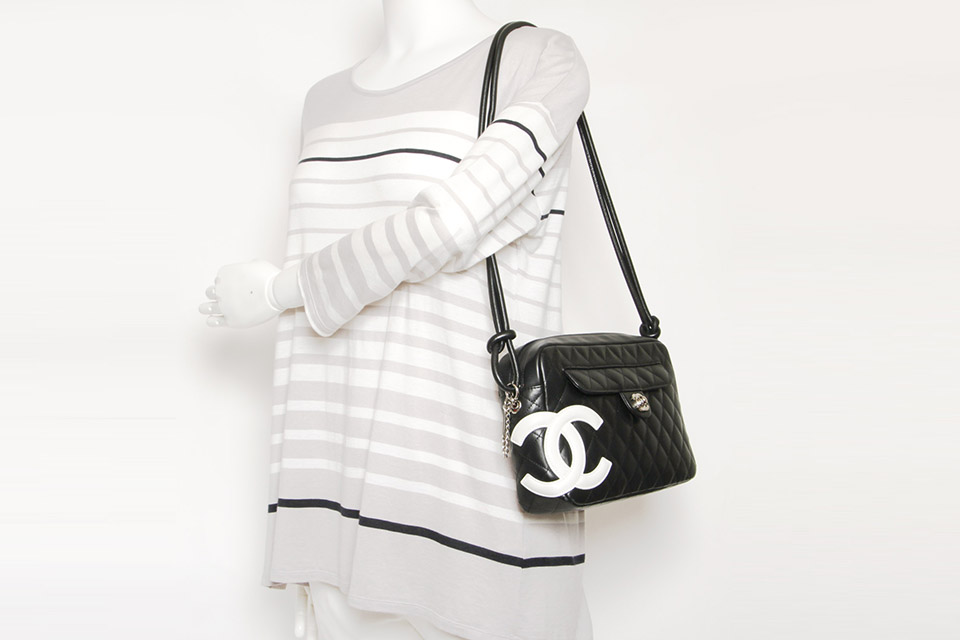 カンボンライン カメラバッグ ショルダーバッグ 黒/白 A28120