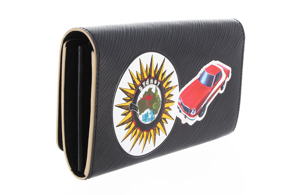 ファスナー長財布 ポルトフォイユツイスト パッチワーク ノワール M62008