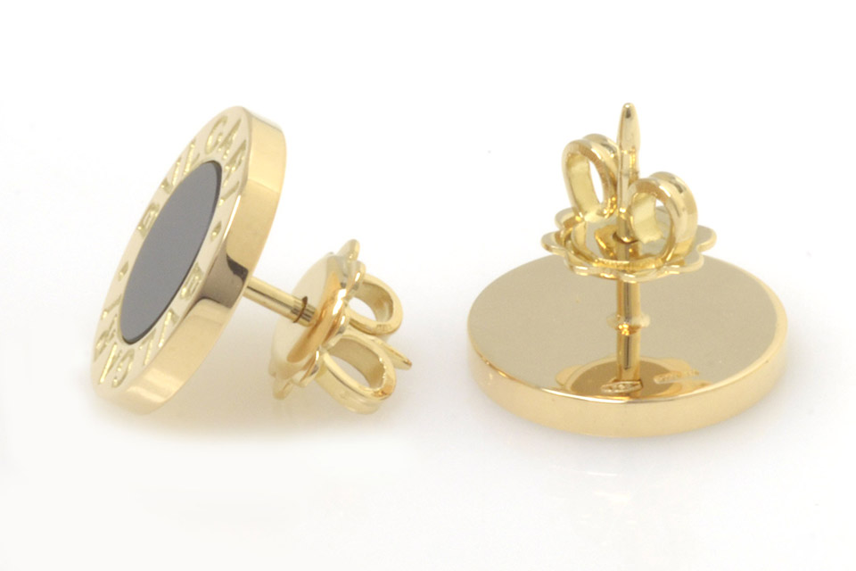 ブルガリブルガリピアス オニキス YG