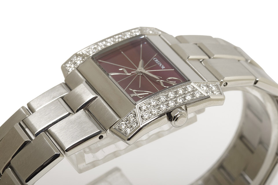 セイコー SEIKO クレドール ノードJ ダイヤベゼル GSTE915 レディース 腕時計 1E70 0BL0 シルバー 文字盤 クォーツ CREDOR VLP 90189639