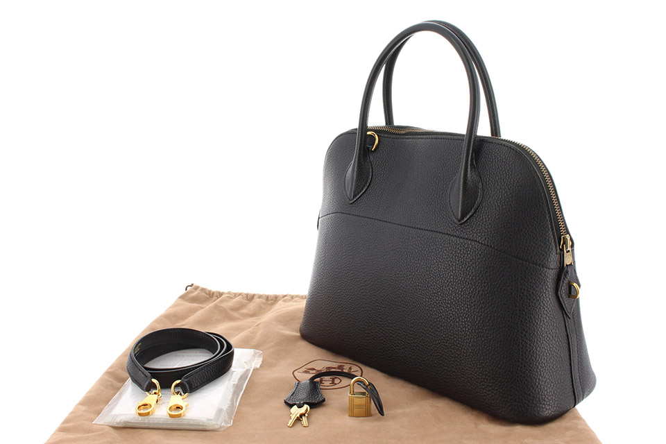 ♡エルメス・ボリード31・ブラック✖️ゴールド金具♡美品 エルメス31 14142 黒 ゴールド金具 D刻印(2019年頃)刻印